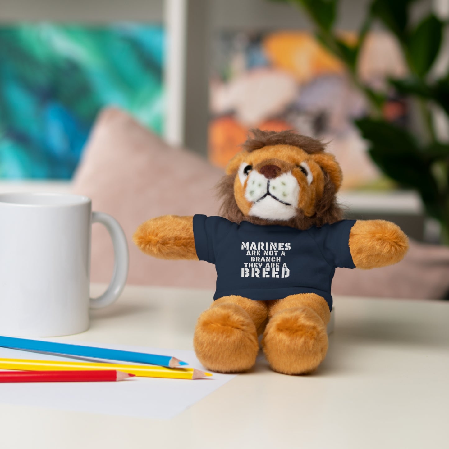 Stuffed Animal with Tee - Marines Are Not A Branch, Gift for Military Families