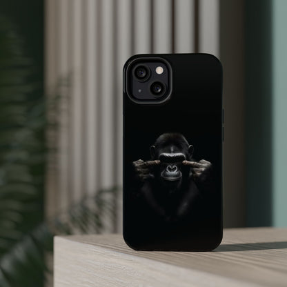 Edgy Gorilla Magnetic iPhone Case, Unique Cell Phone Cover