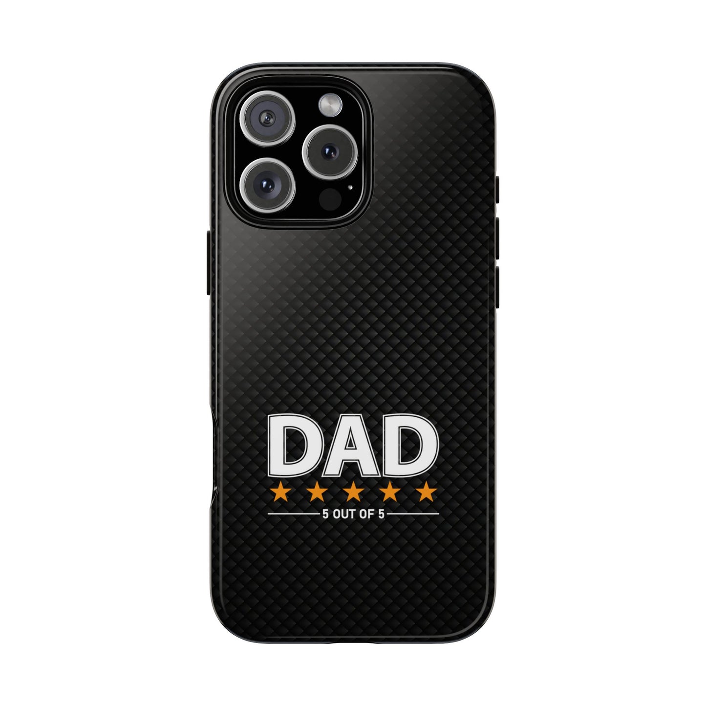 5-Star Dad iPhone Case - Tough Black Cover for Father's Day