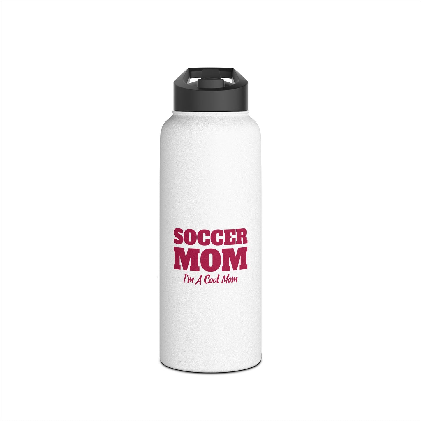 Soccer Mom Stainless Steel Water Bottle, Standard Lid