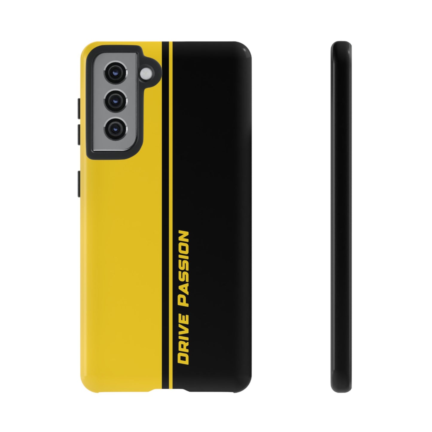 Drive Passion Tough Case – Bold Yellow & Black Design