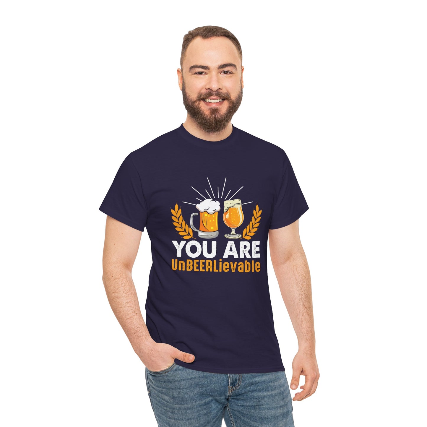Funny Beer Slogan Tee, You Are UnBEERLievable