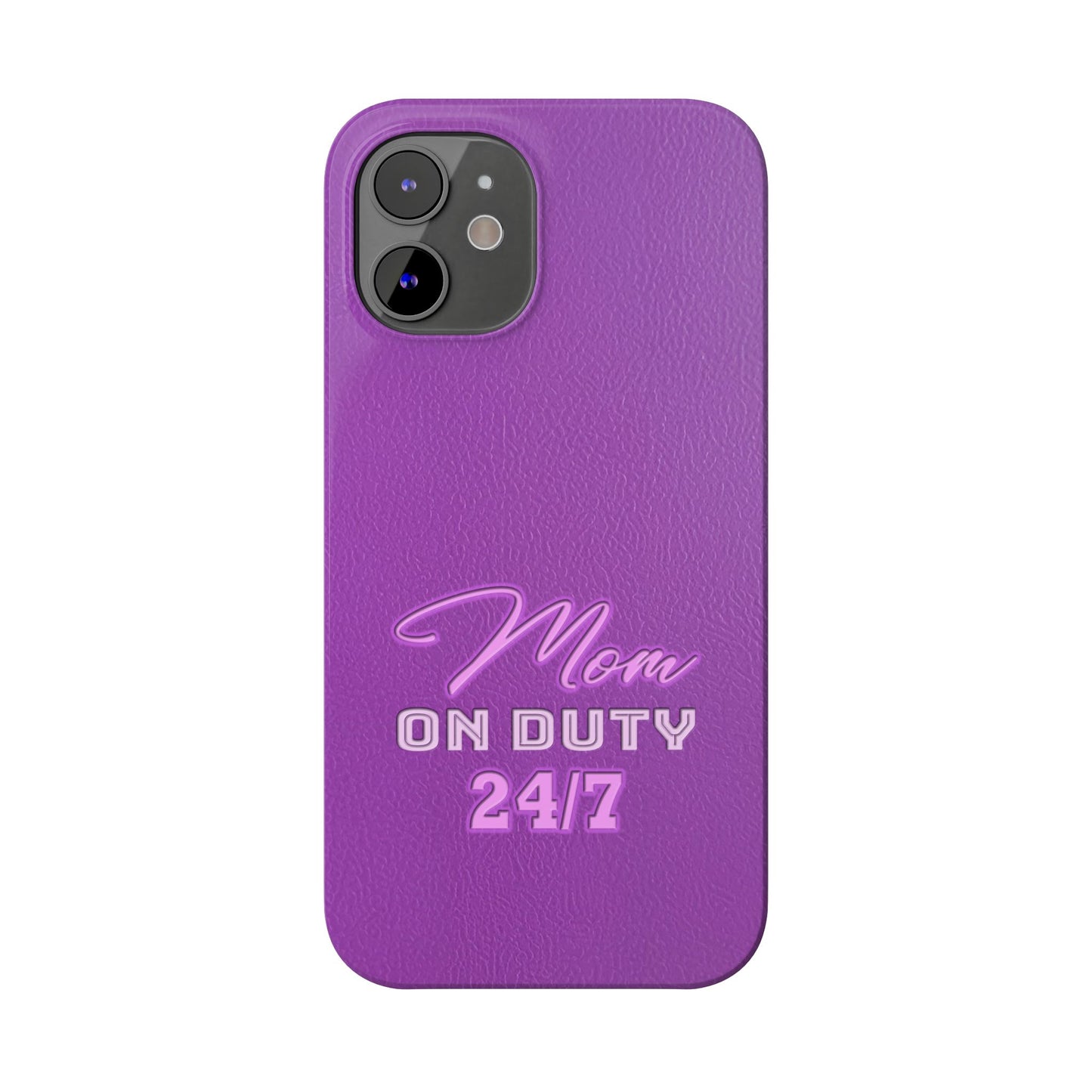 Mom On Duty Slim Case, Purple Case for Mothers