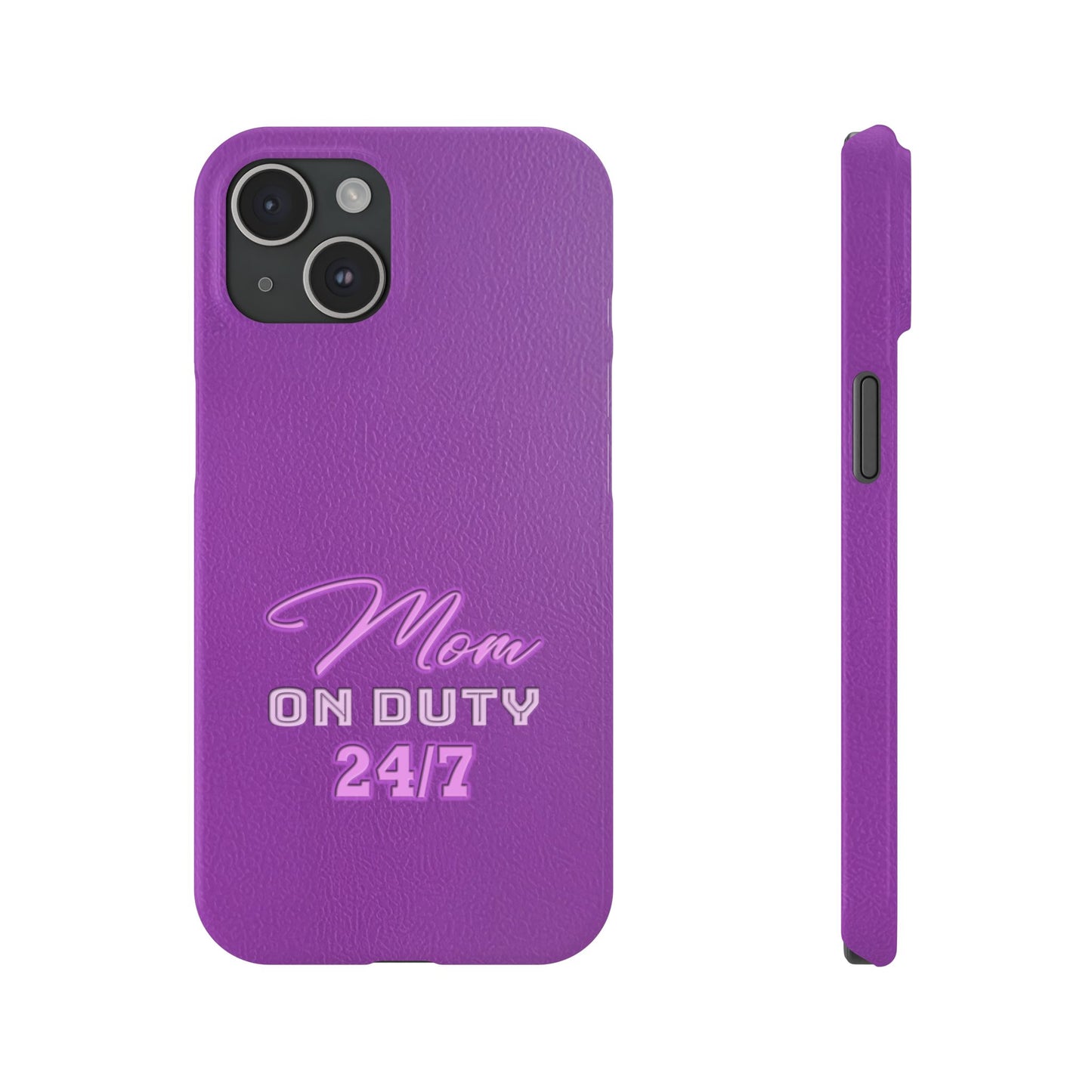Mom On Duty Slim Case, Purple Case for Mothers