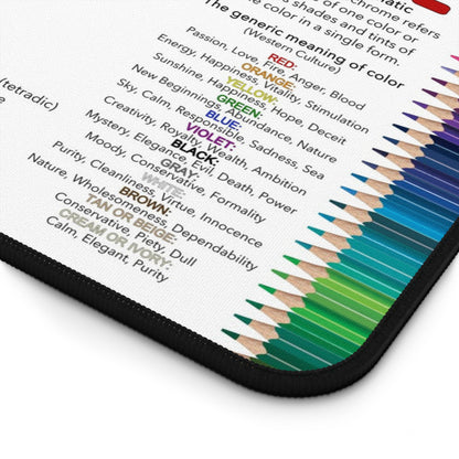 Educational Artist Desk Mat, Color Theory