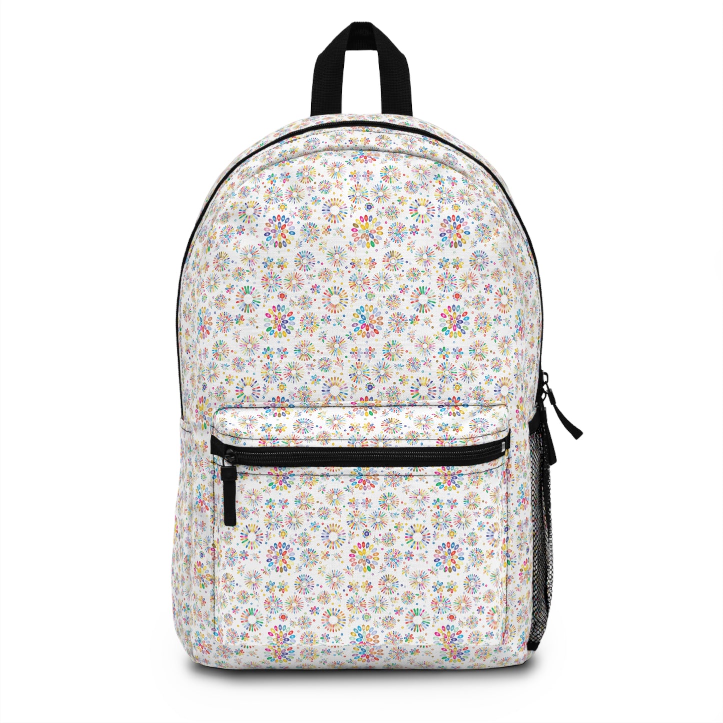 Vibrant Vibes: Happy Color Backpack / White