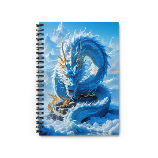 Majestic Dragon Spiral Notebook 6” x 8” – Ruled Journal, Fantasy Design, Art Notebook, Back to School Supplies