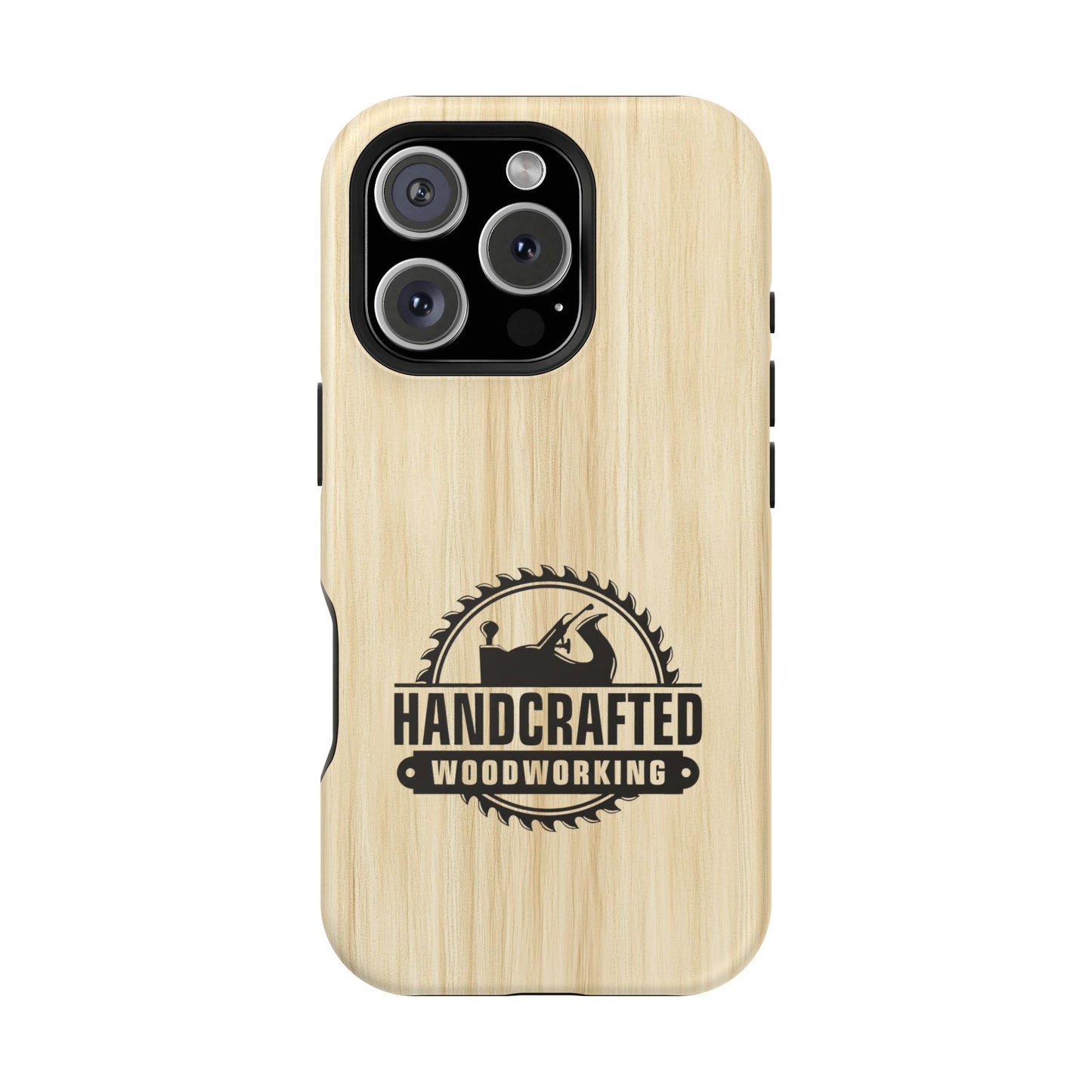 Handcrafted Woodworking Logo Magnetic Phone Cases