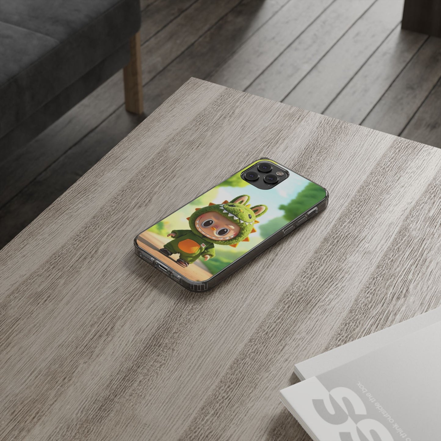 Copy of The Monsters Clear Case for iPhone Models – Playful Dinosaur Design