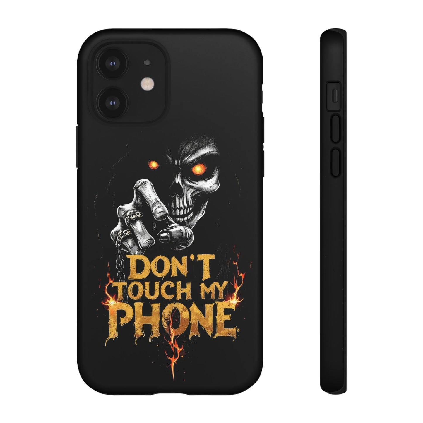 Skull iPhone Tough Cases, Don't Touch My Phone