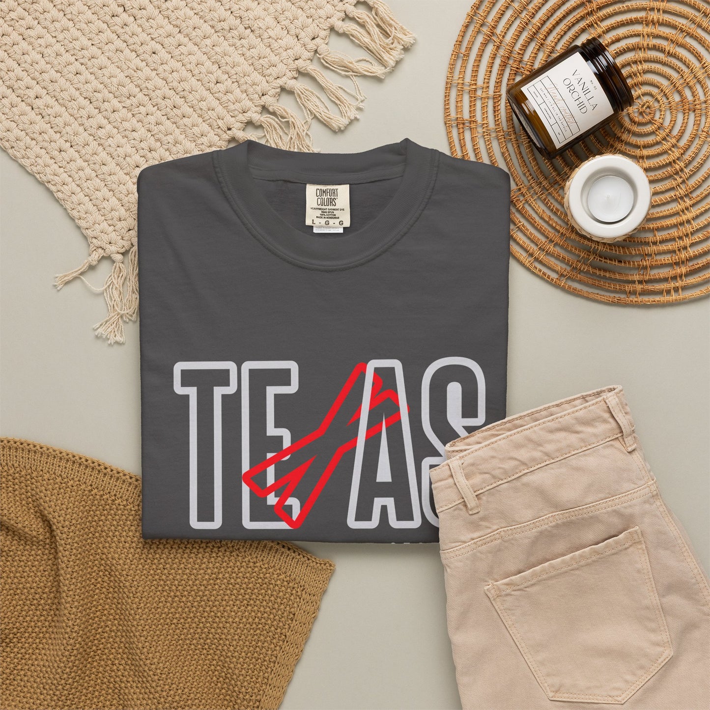 Texas Pride Unisex Garment-Dyed T-Shirt - Casual Style for State Lovers