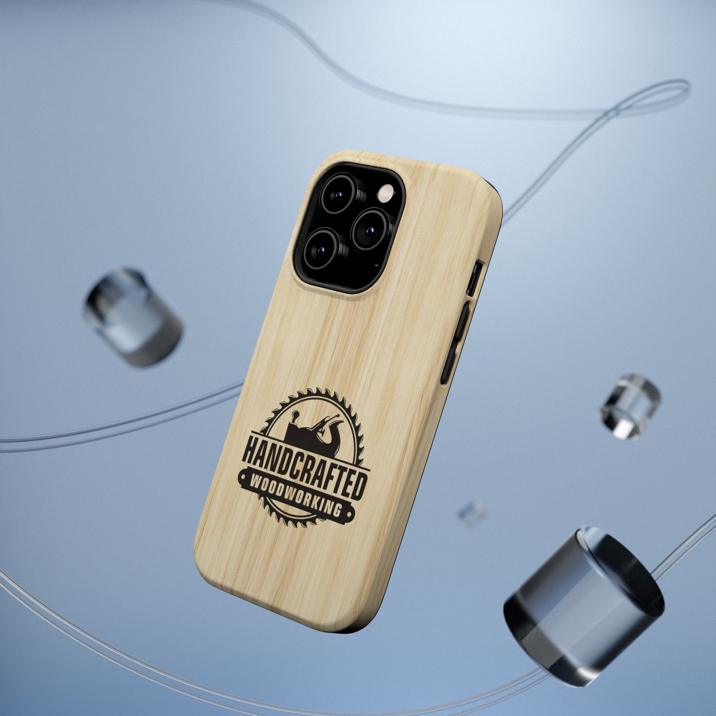 Handcrafted Woodworking Logo Magnetic Phone Cases