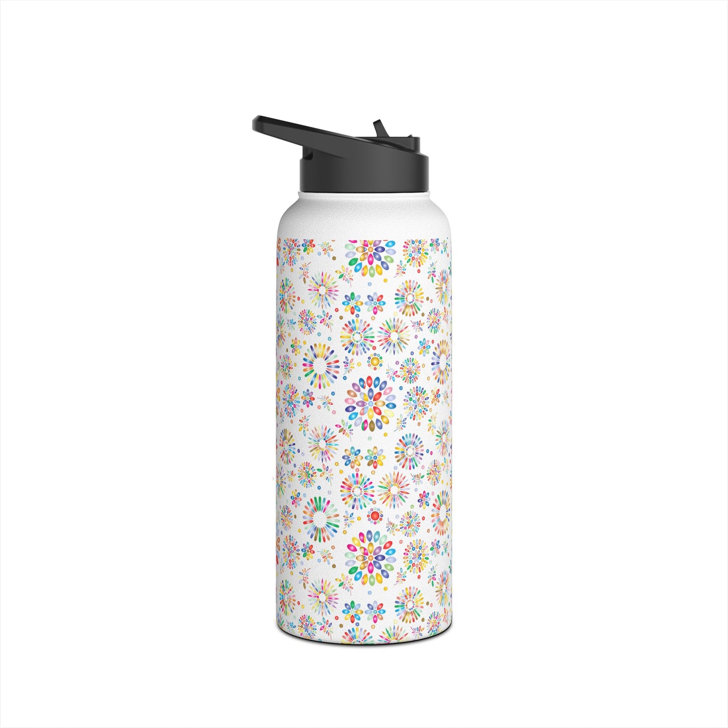 Vibrant Vibes Stainless Steel Water Bottle, Standard Lid