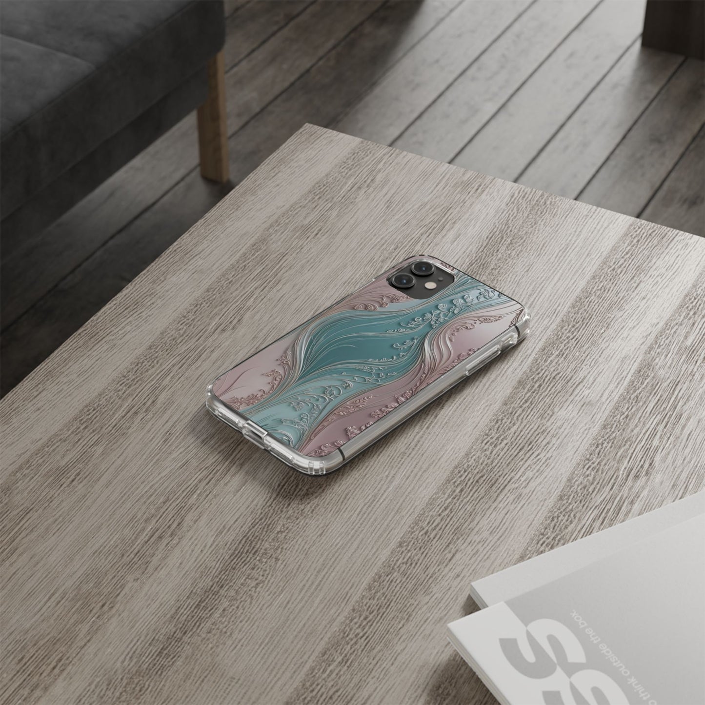 Elegant Clear Phone Cases,  Abstract Design