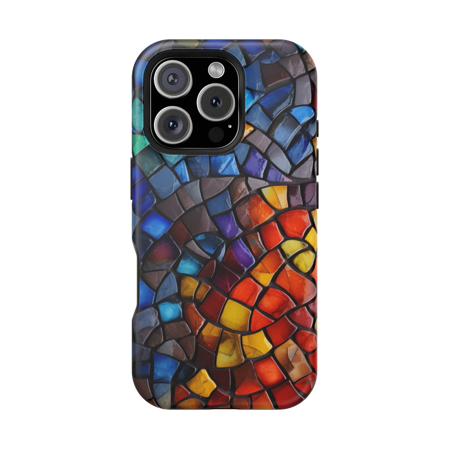 Stained Glass Impact-Resistant Phone Case, Colorful Phone Cover