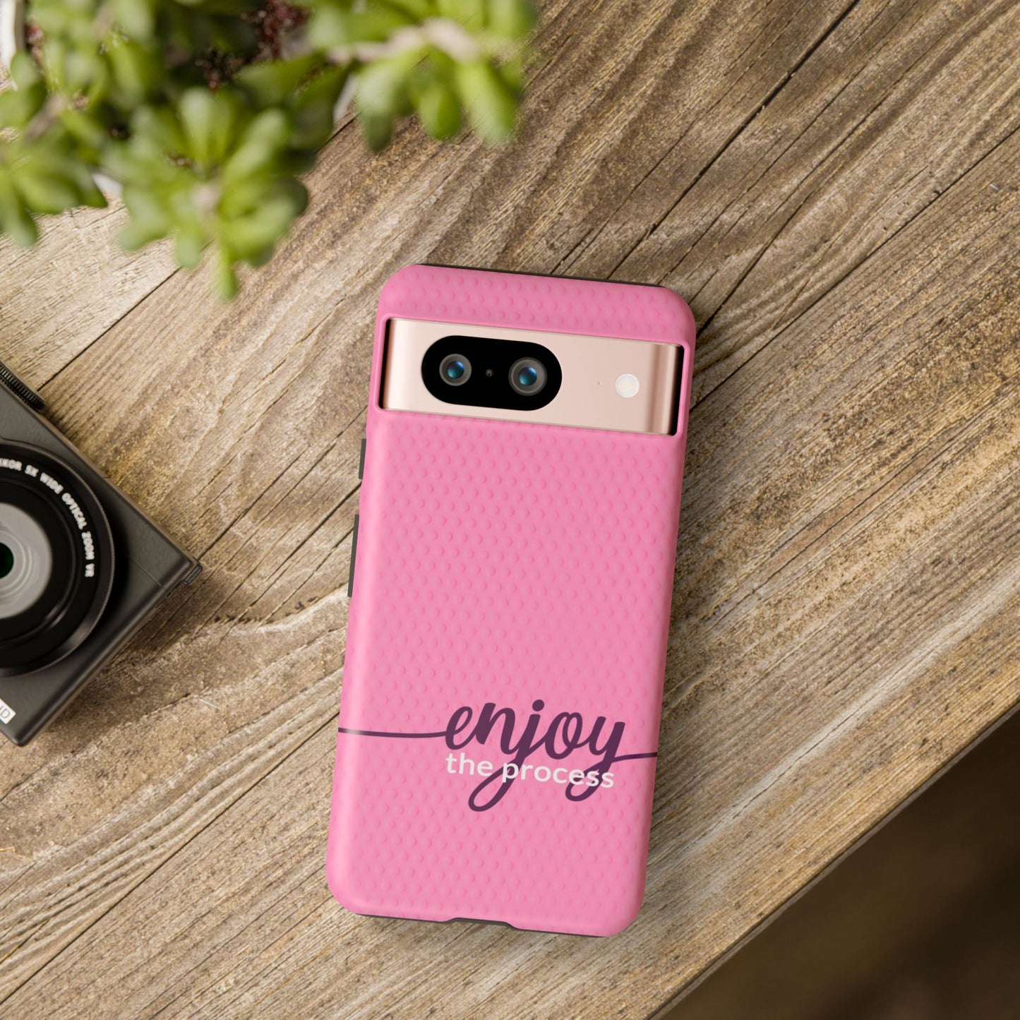 Enjoy the Process Tough Case - Motivational Pink Cover for Women