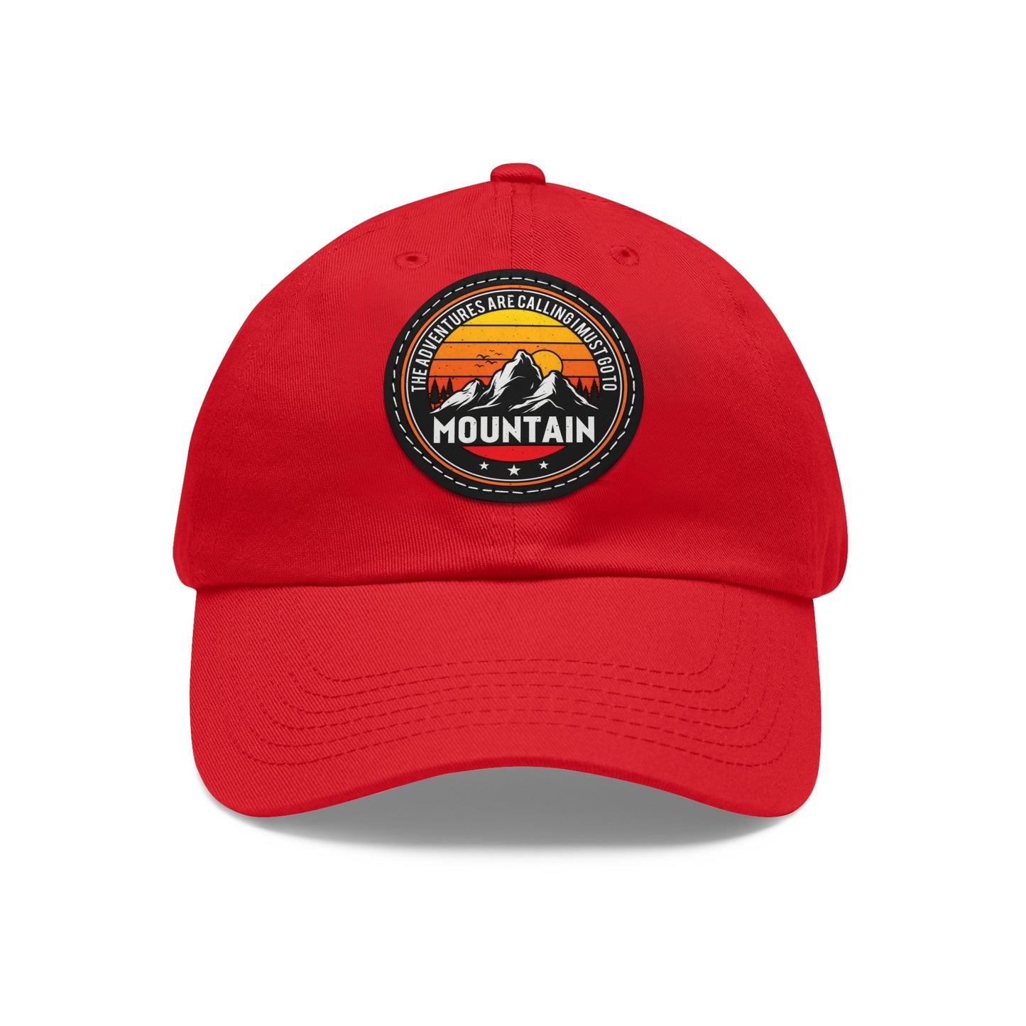 Mountain Adventure Dad Hat with Leather Patch