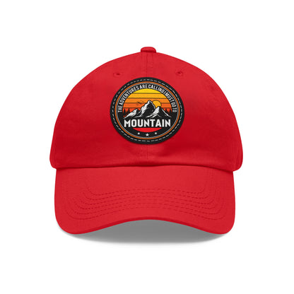 Mountain Adventure Dad Hat with Leather Patch