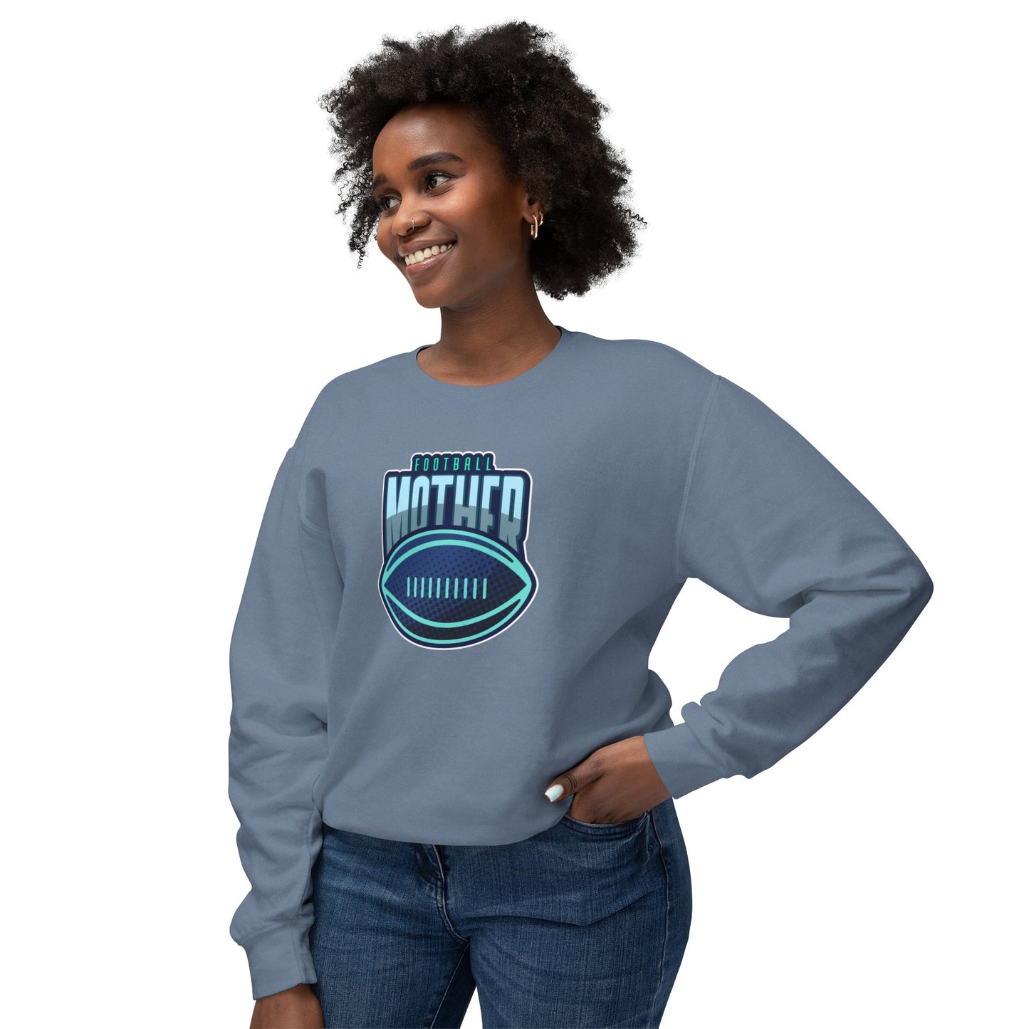 Football Mother Unisex Lightweight Crewneck Sweatshirt