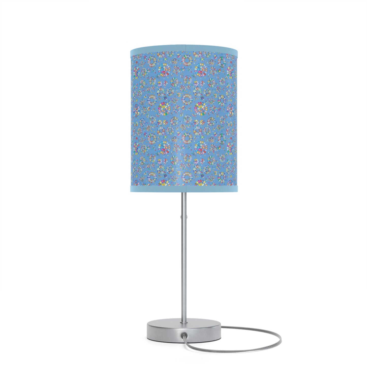 Vibrant Vibes: Happy Color Lamp on a Stand, US|CA plug / Light Blue