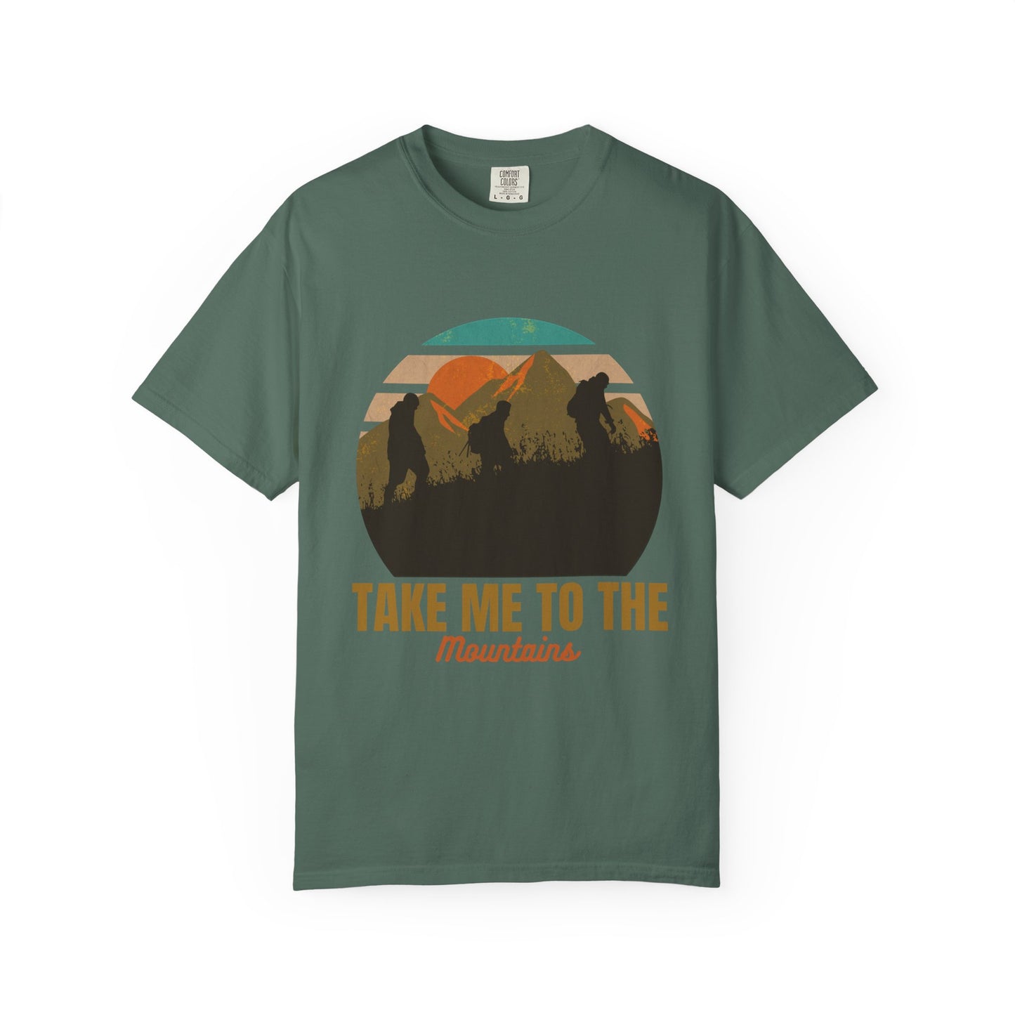 Camiseta unisex teñida con prenda "Llévame a las montañas" 