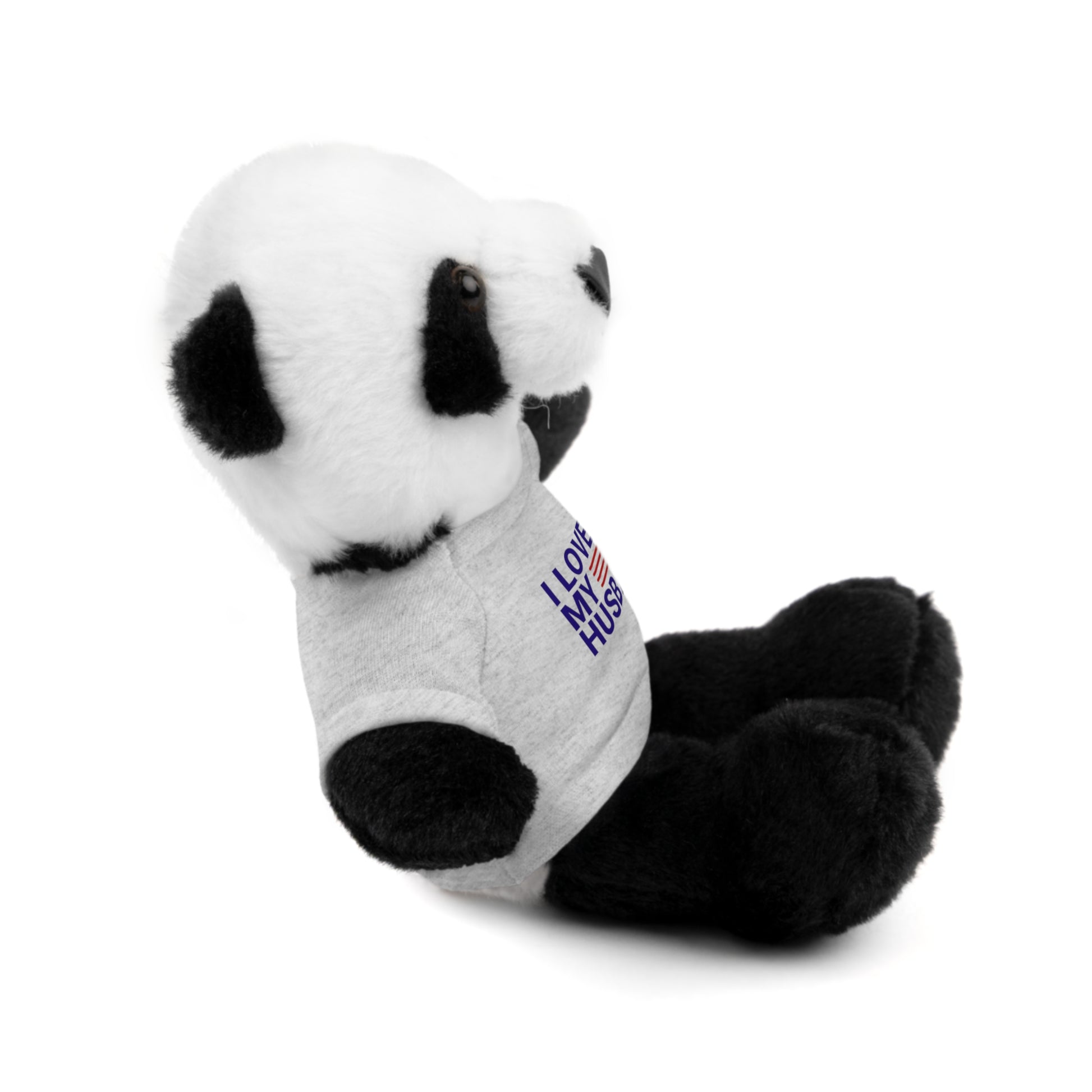 Stuffed Animal with "I love my husband" Tee, Gift for husband