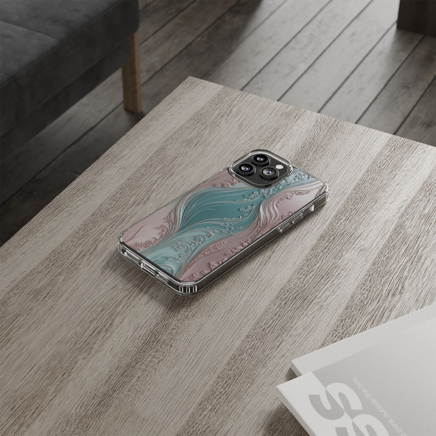 Elegant Clear Phone Cases,  Abstract Design