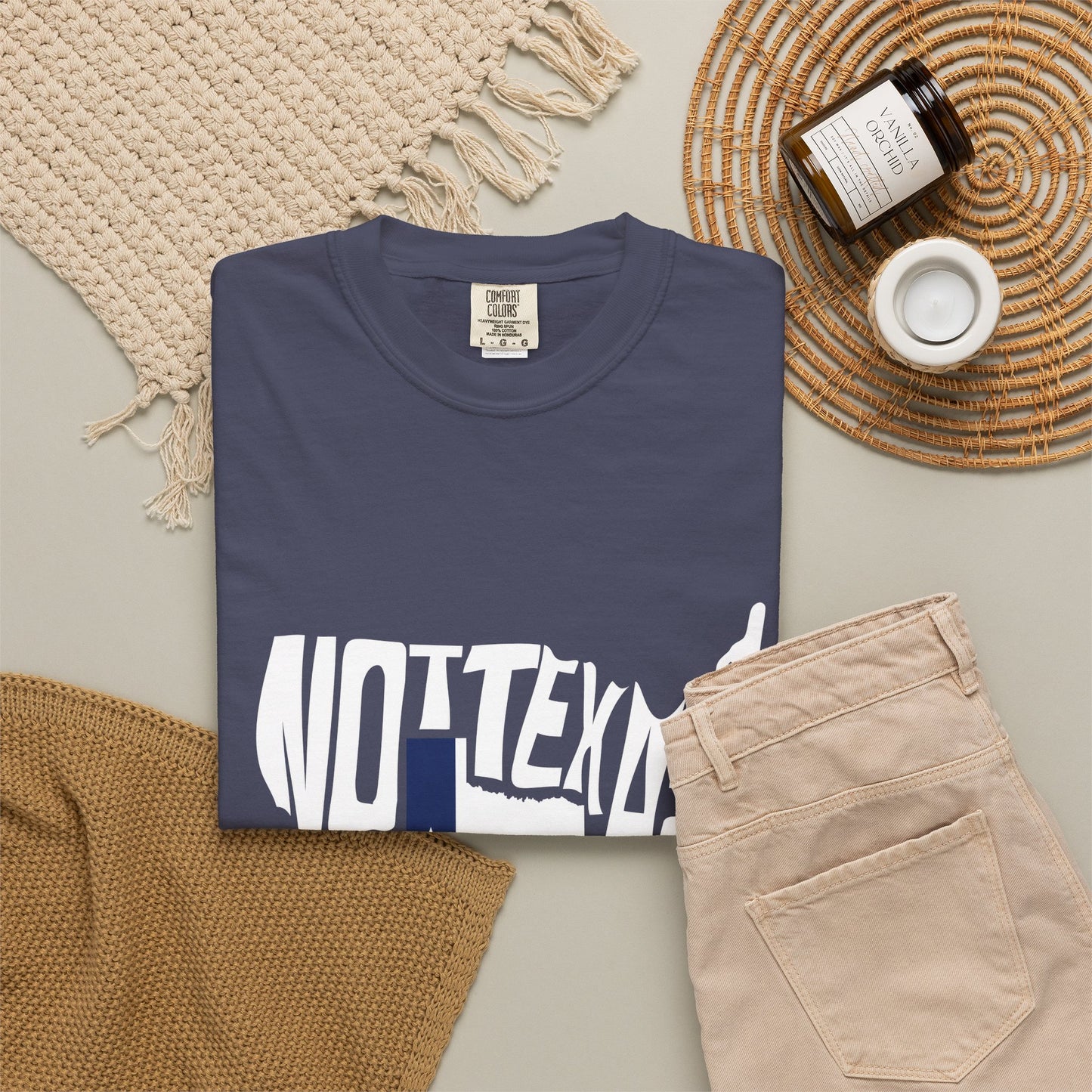 Unisex Garment-Dyed T-Shirt - Texas Graphic Tee - Fun Casual Wear for Texas Lovers