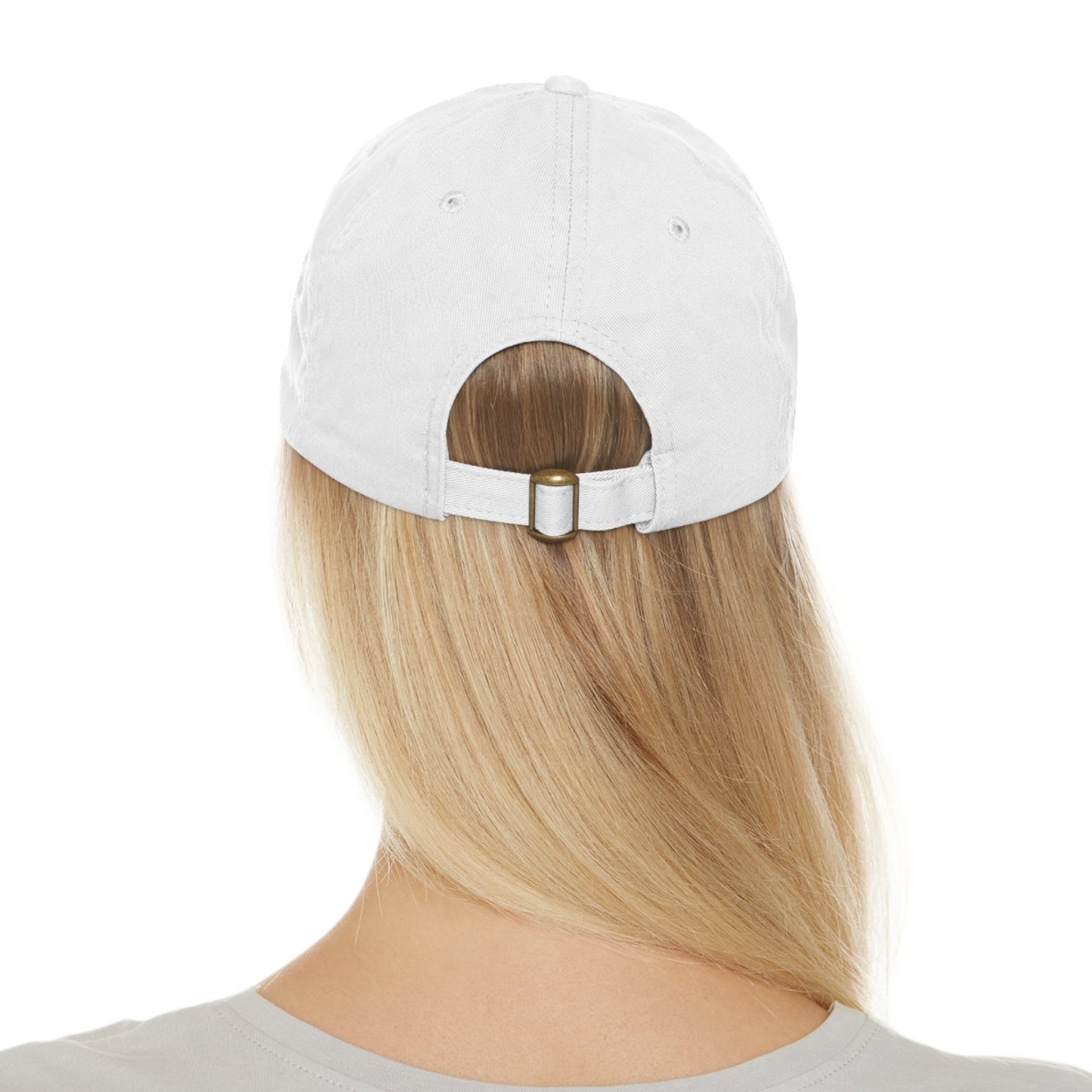 Basketball Dad Hat with Leather Patch (Round)