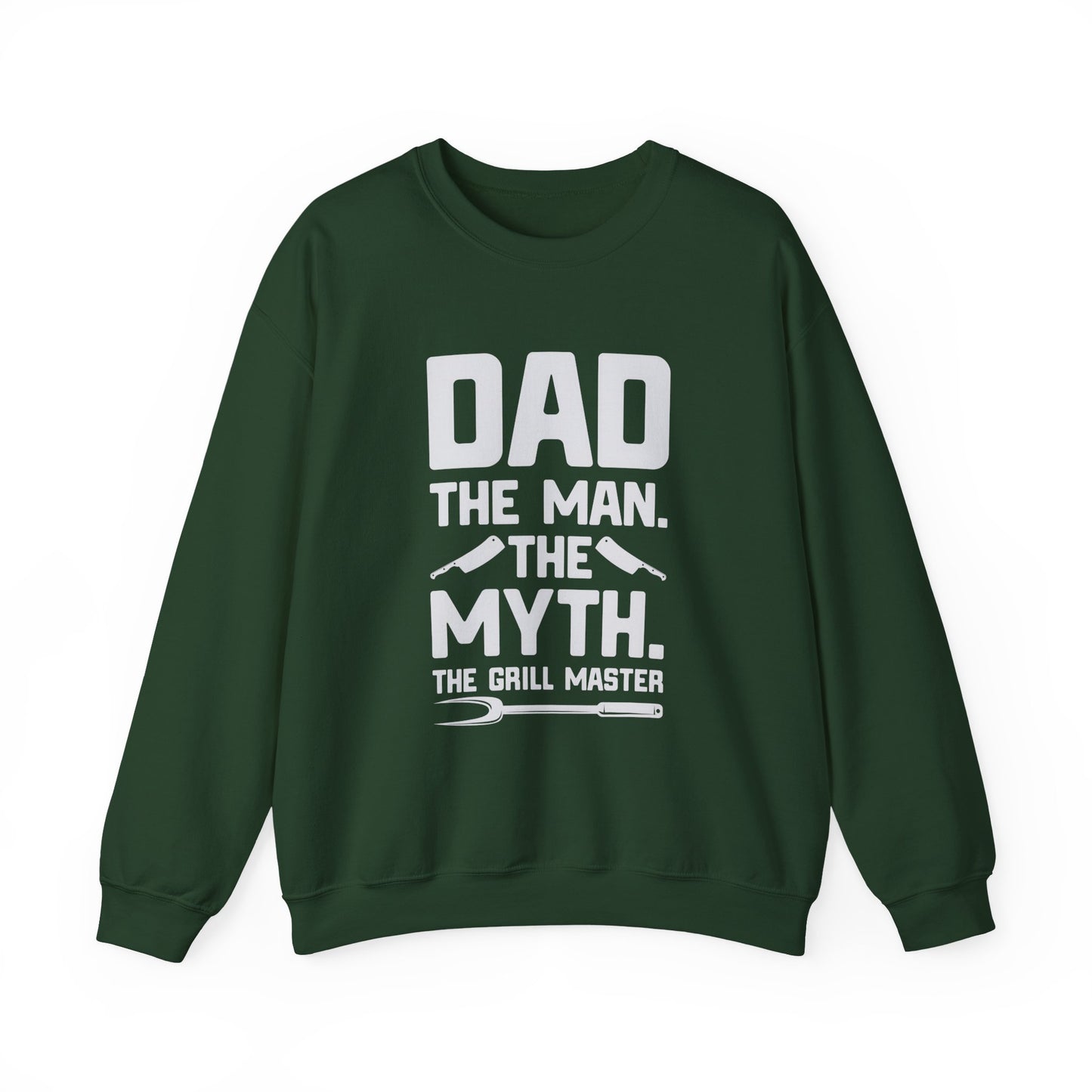 Dad The Man Myth Grill Master Crewneck Sweatshirt