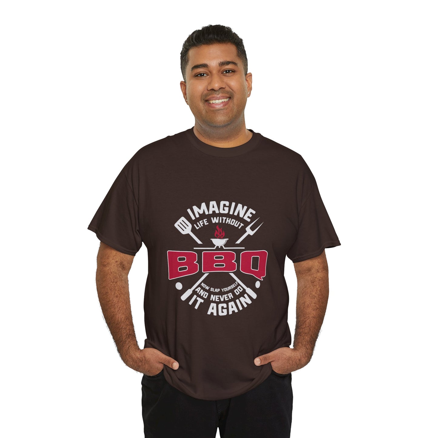BBQ Lovers Unisex Heavy Cotton Tee - 'Imagine Life Without BBQ'