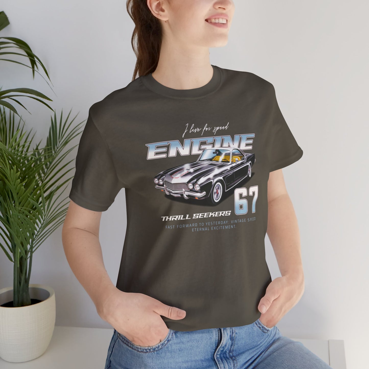 I Live For Speed Engine Unisex Jersey Short Sleeve Tee