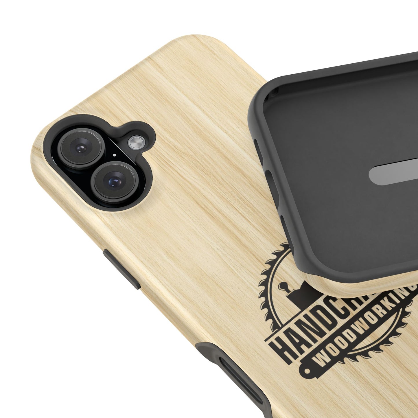 Handcrafted Woodworking Logo Magnetic Phone Cases