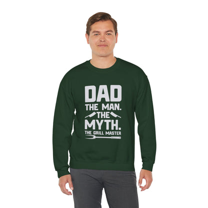Dad The Man Myth Grill Master Crewneck Sweatshirt
