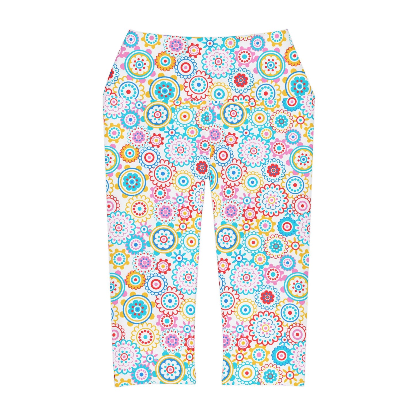 Flower Pop Yoga Capri Leggings (AOP)