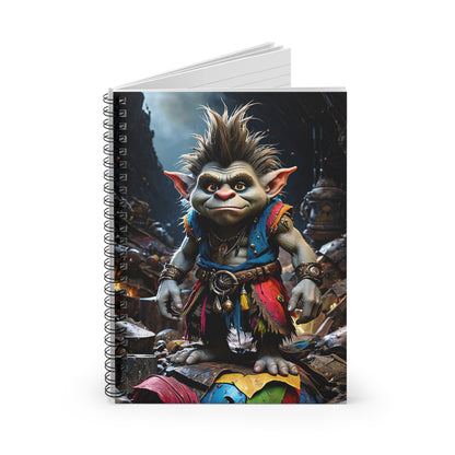 Fantasy-Themed Spiral Notebook with Ruled Lines, Troll Design