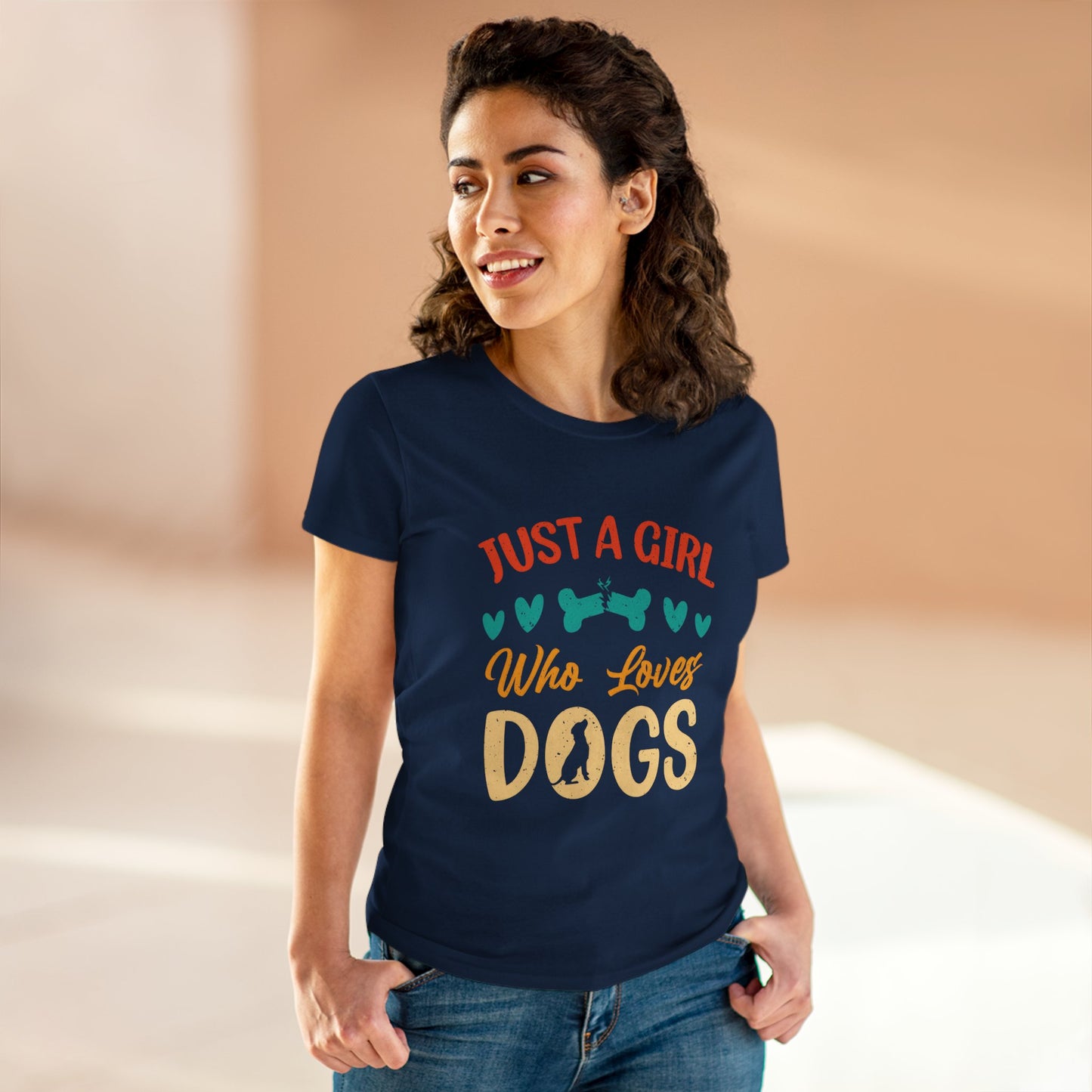 Just a Girl Who Loves Dogs Tee - Women's Dog Lover T-Shirt