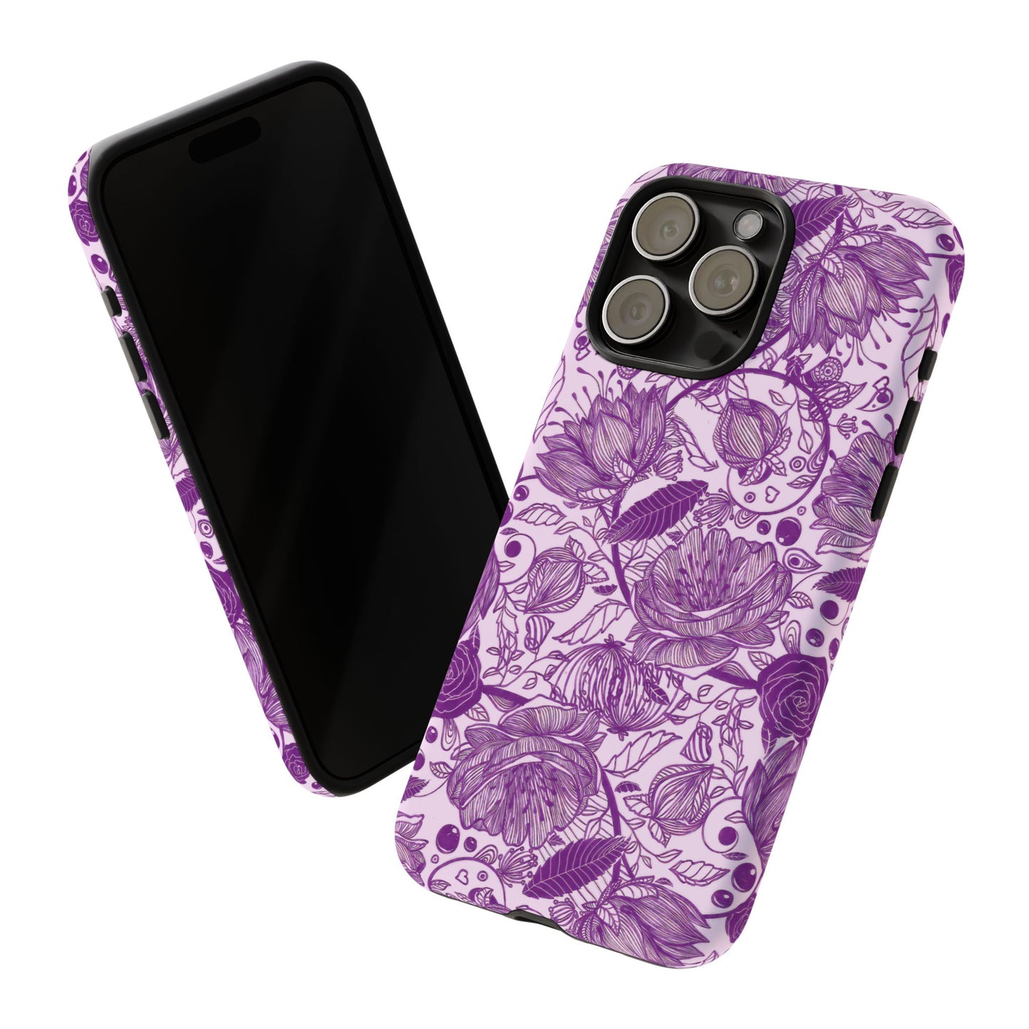 Graphical Garden: Purple Edition iPhone Tough Cases