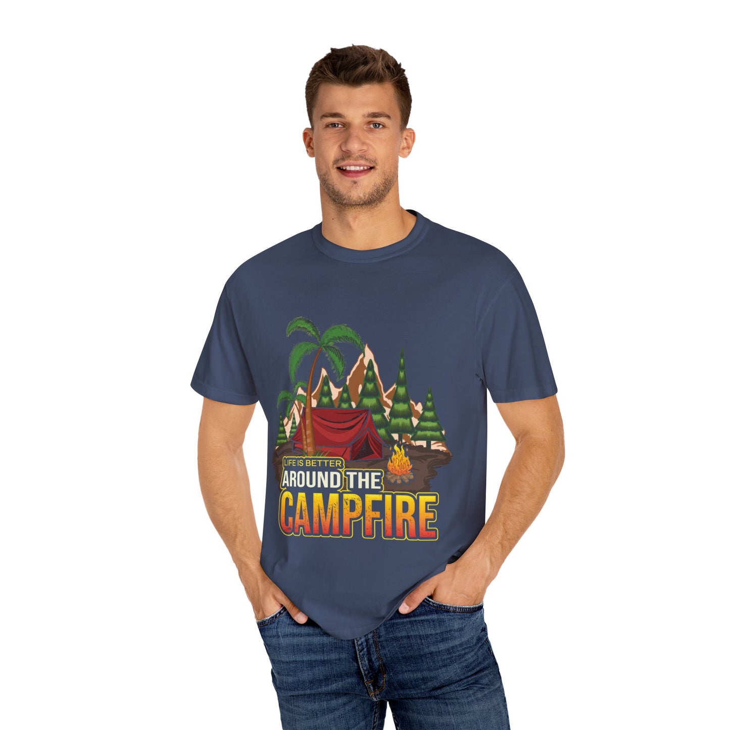 Campfire Adventure Unisex T-Shirt - Life is Better Around the Campfire