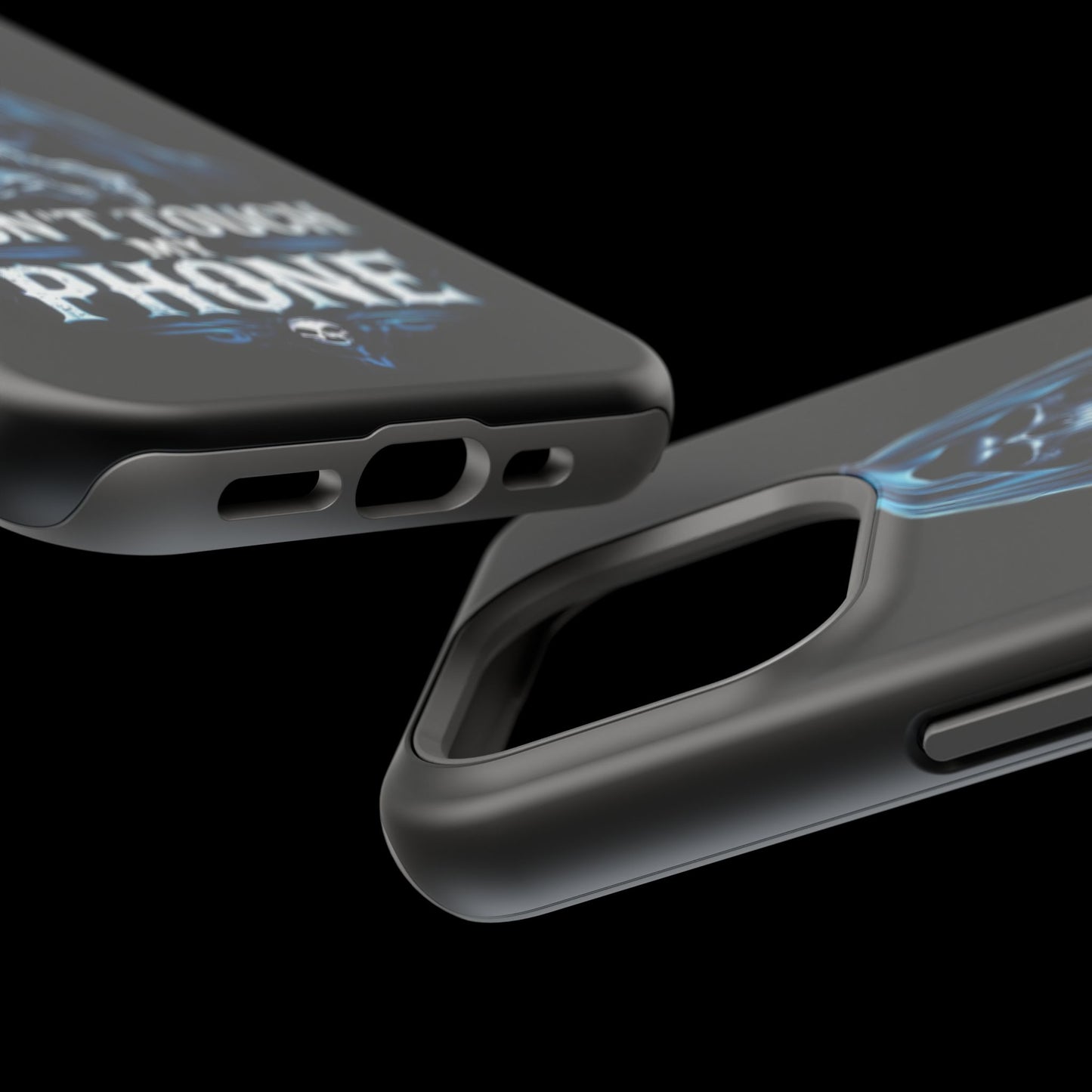 Gothic Magnetic iPhone Case: Don't Touch My Phone