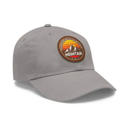 Mountain Adventure Dad Hat with Leather Patch