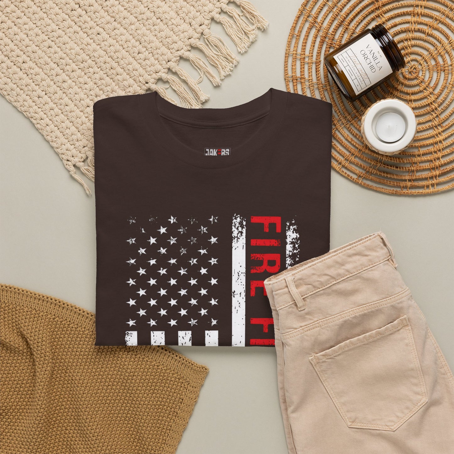 Firefighter Red Line T-shirt