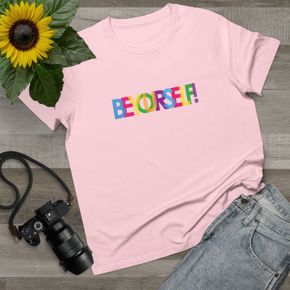 Inspirational Women’s Maple Tee - Be Yourself Graphic T-Shirt