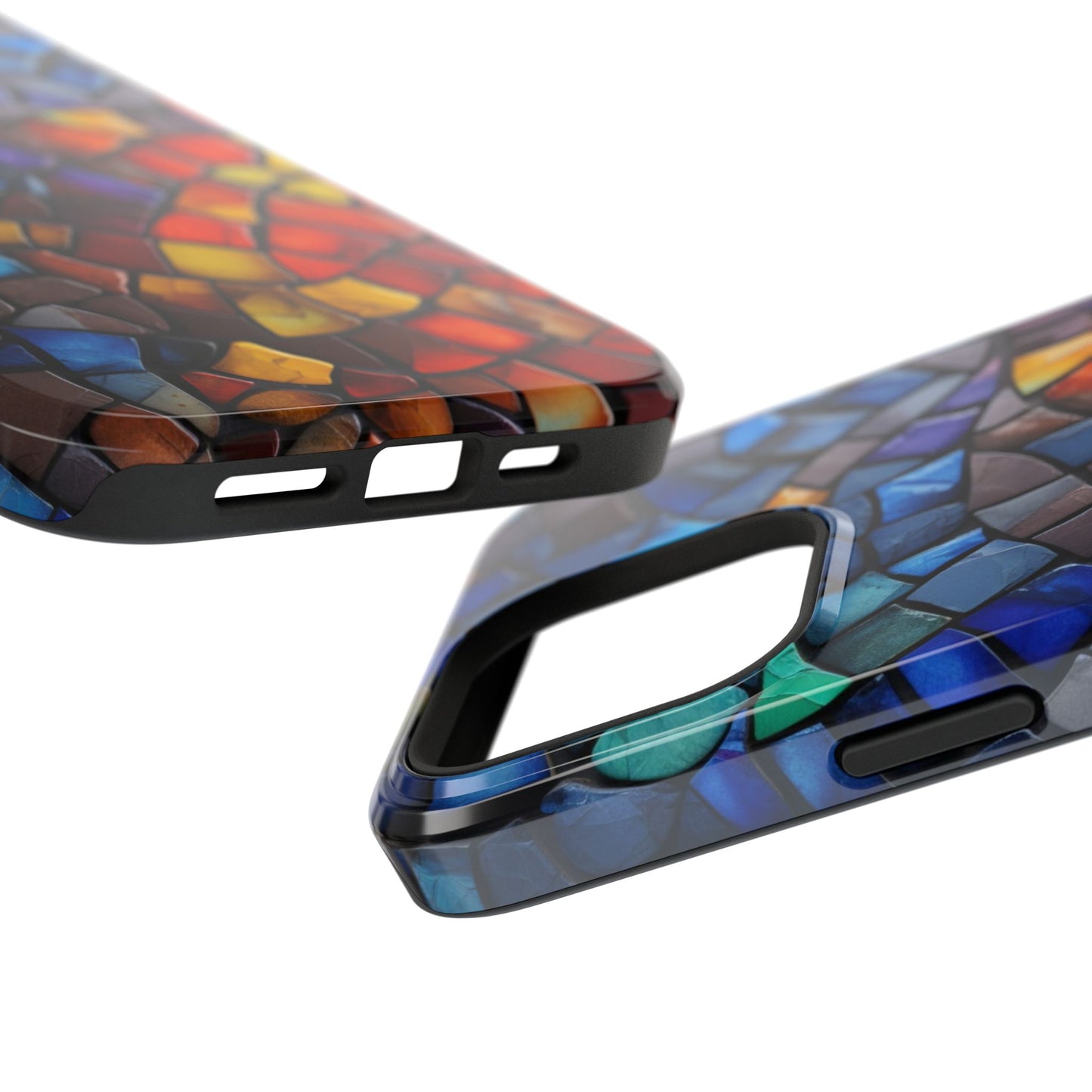 Stained Glass Impact-Resistant Phone Case, Colorful Phone Cover