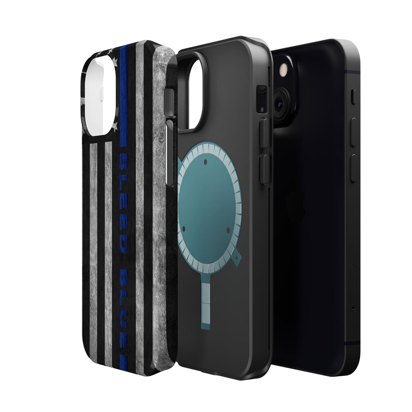 Police Magnetic Phone Cases, Bleed Blue