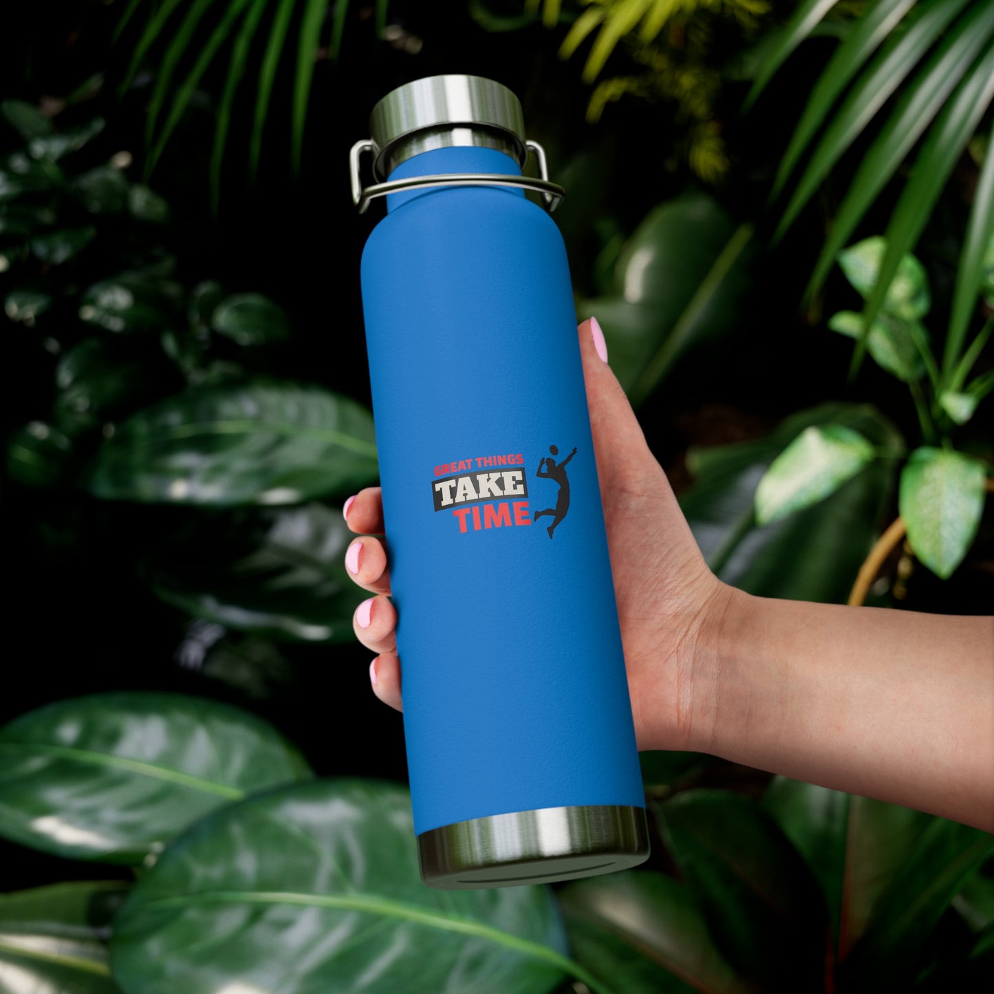 Great Things Take Time  Copper Vacuum Insulated Bottle, 22oz