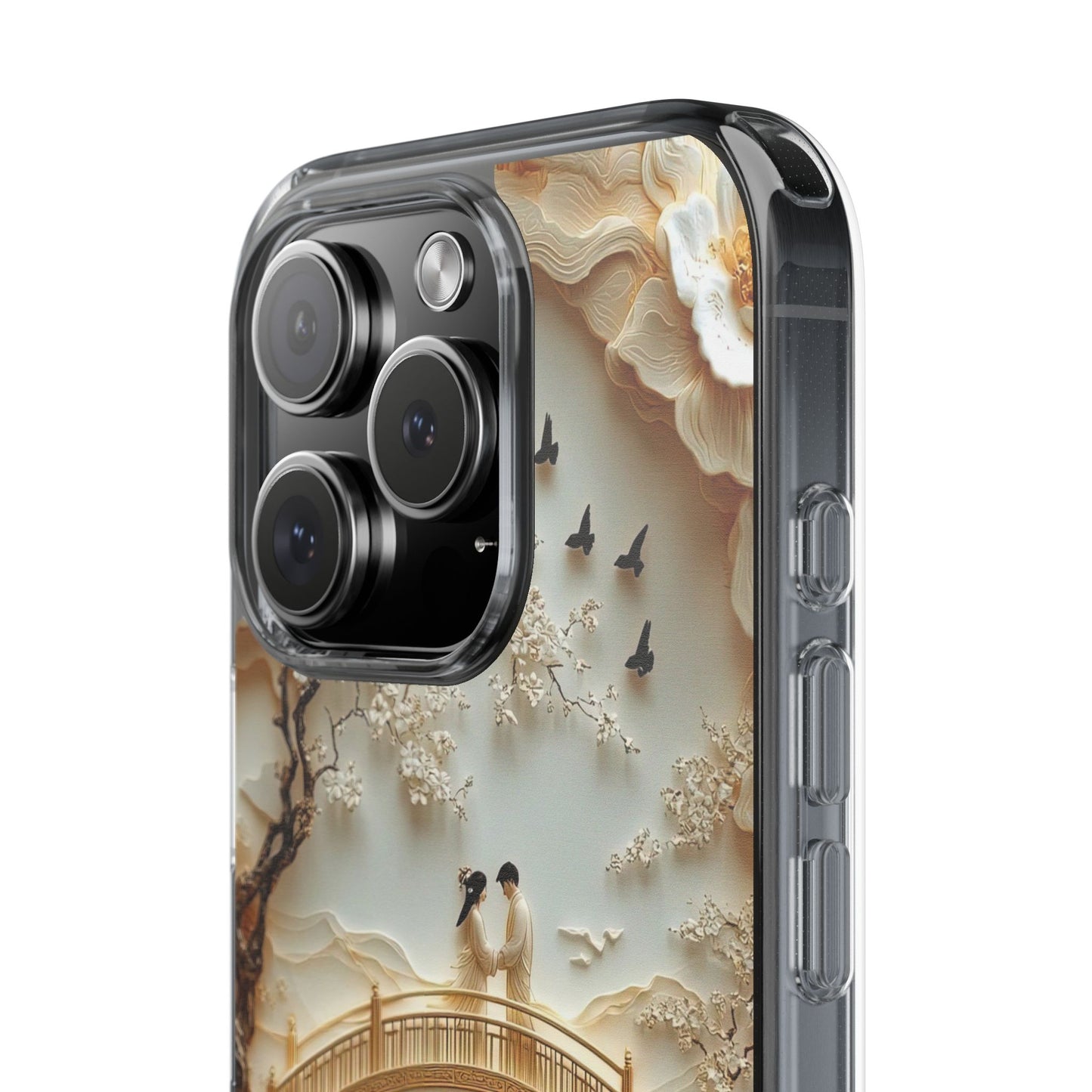 Romantic Couple 3D Effect Clear Cases,  Artistic Protective Cover