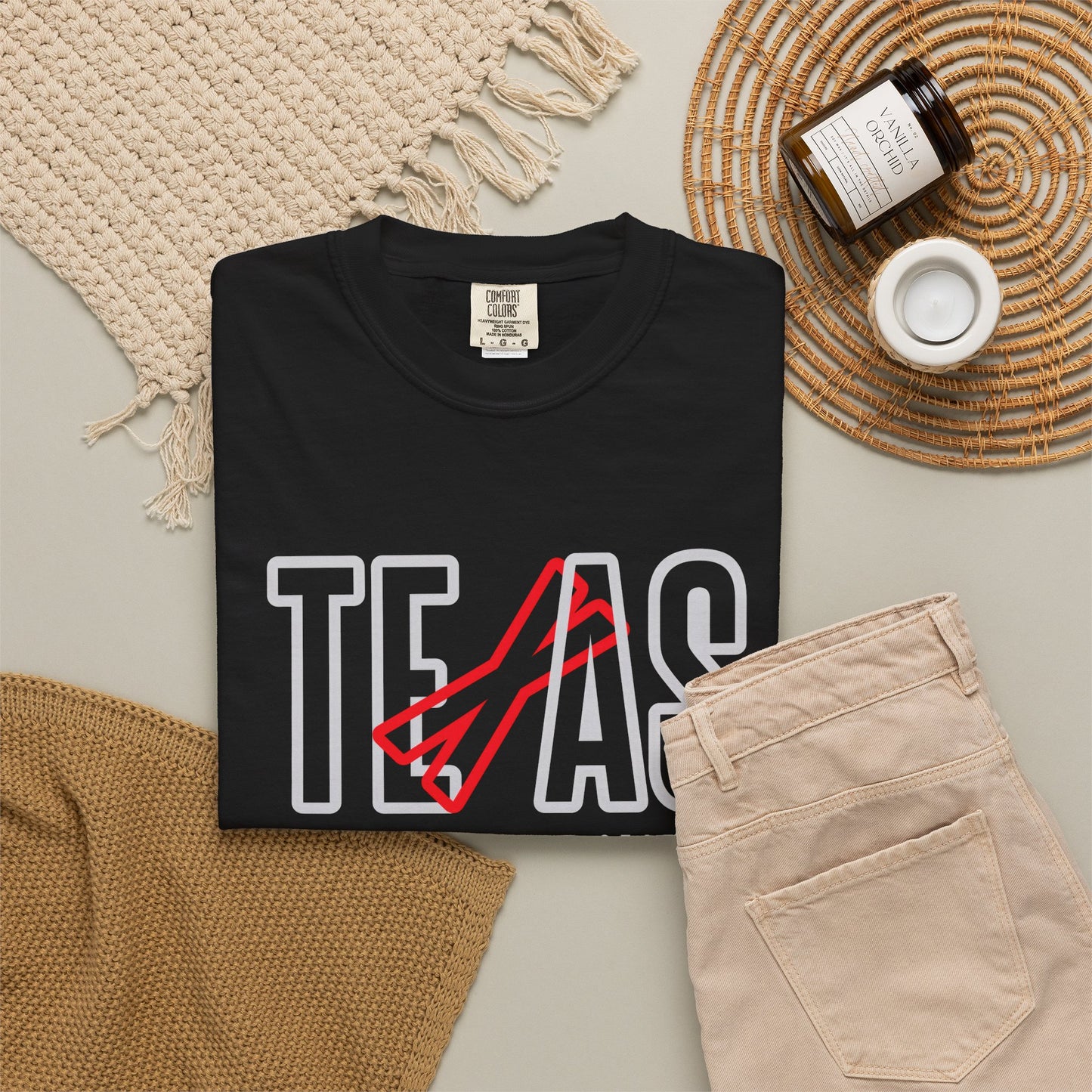 Texas Pride Unisex Garment-Dyed T-Shirt - Casual Style for State Lovers