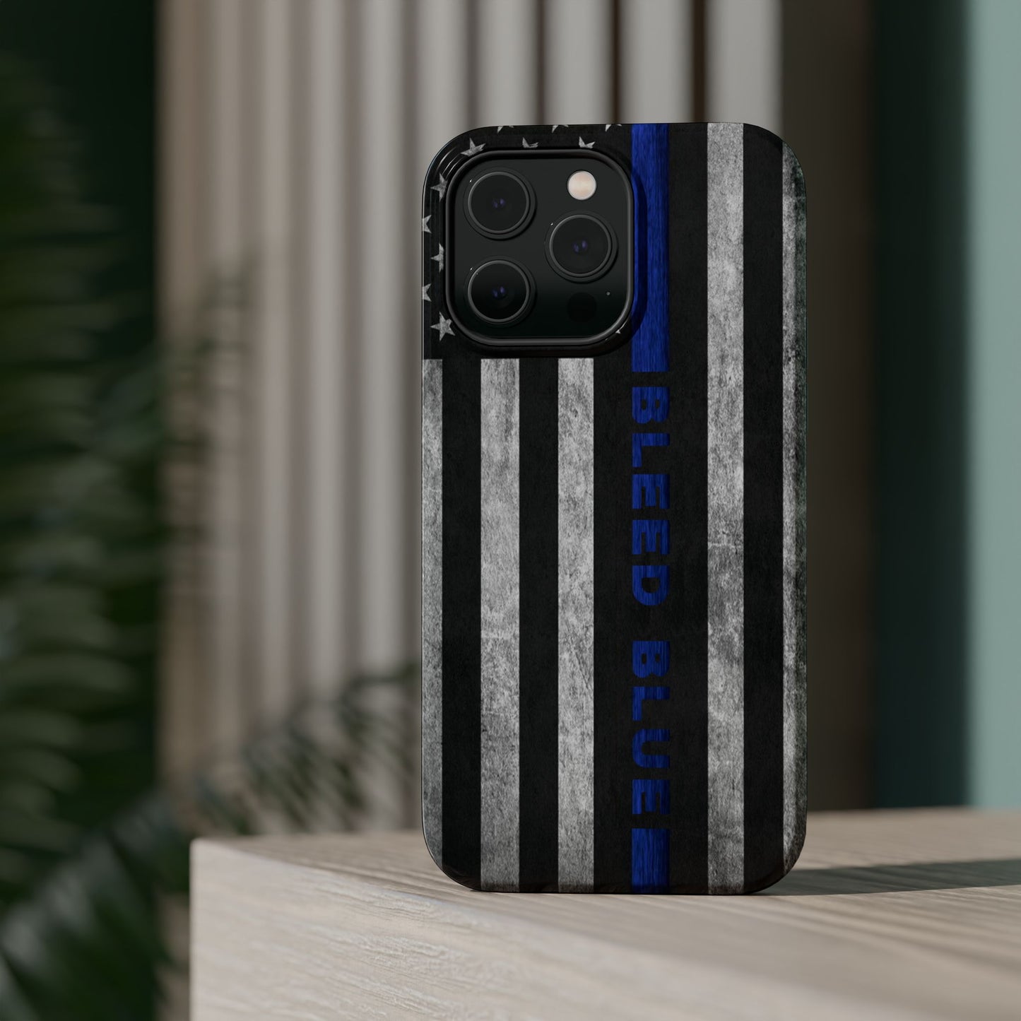 Police Magnetic Phone Cases, Bleed Blue