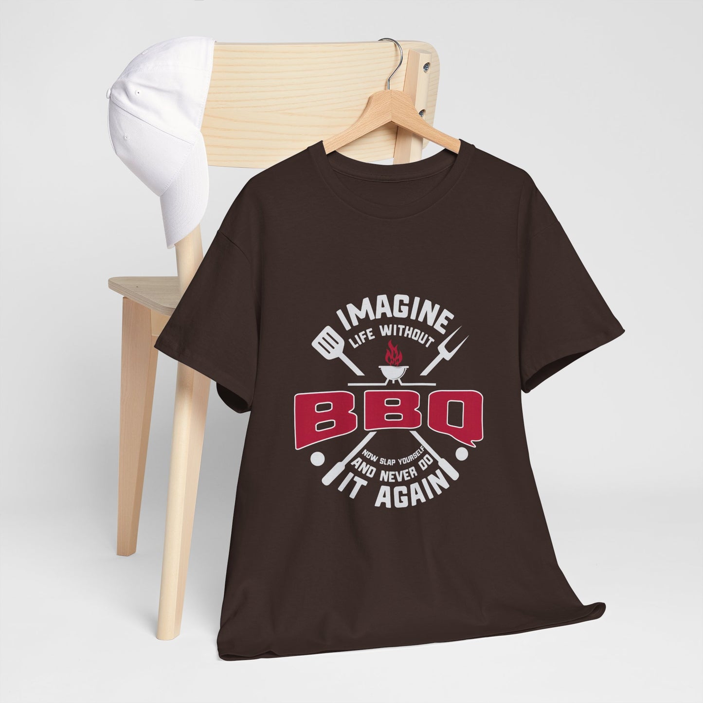 BBQ Lovers Unisex Heavy Cotton Tee - 'Imagine Life Without BBQ'